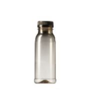 Fles 250ml clear 16gr + zwarte dop RPET