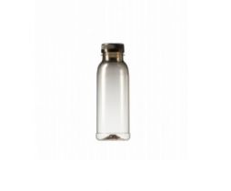 Fles 330ml clear 16gr + zwarte dop RPET