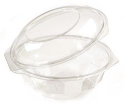 RPET saladebowl + vast deksel 500cc GLH