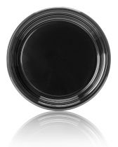 PP 1-v reusable / herbruikbaar bord rond 22cm ZWART 28x12 