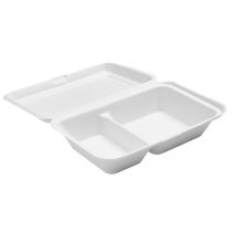Bagasse MealBox 241x163x65 470/300cc Wit