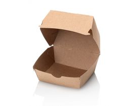 Hamburgerbox Small kraft bruin 5x100st