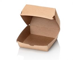 Hamburgerbox Medium kraft bruin 4x100st
