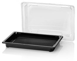 Sushi tray ZW 185x129+DE TR RPET combi