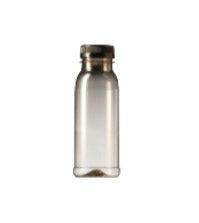 Fles 250ml clear 16gr + zwarte dop RPET