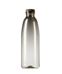 Fles 1000ml clear 28gr + zwarte dop RPET