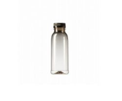 Fles 330ml clear 16gr + zwarte dop RPET