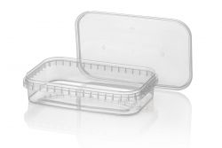 PP Tray RE, 500ml, TRP + Deckel TE, TRP