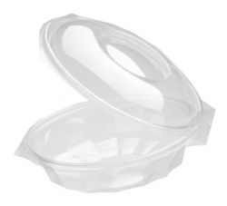 RPET saladebowl + vast deksel 375cc GLH