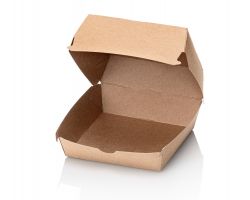 Hamburgerbox Medium kraft bruin 4x100st